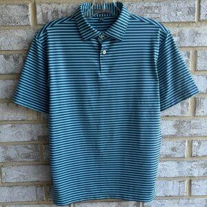 Peter Miller Sumer Comfort Short Sleeve Striped Polo Shirt Boys Size L (11-12)